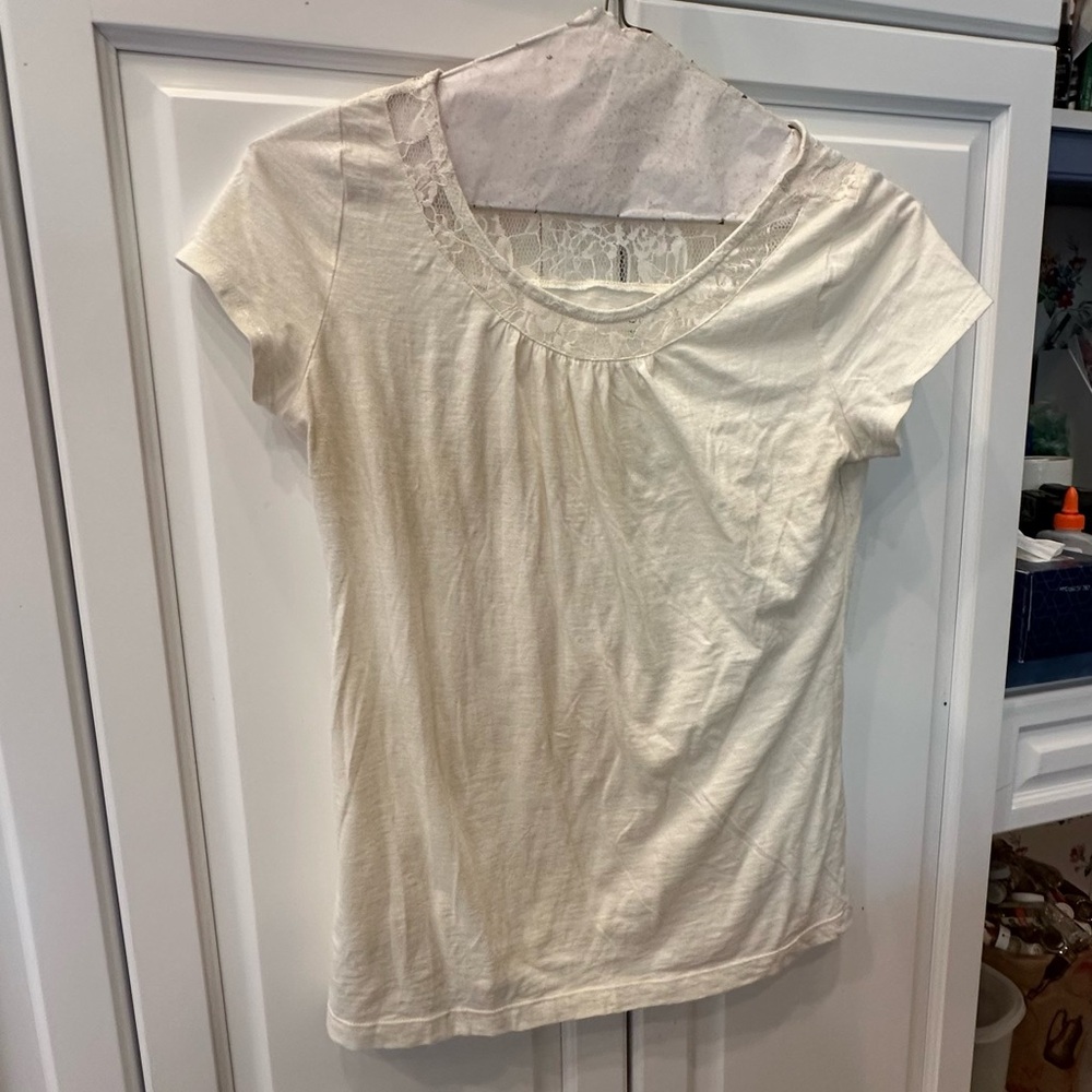 LOFT Cream Lace Blouse